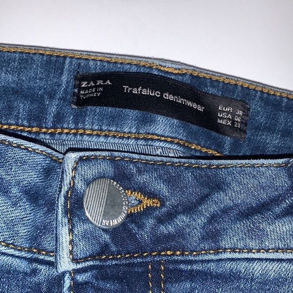 Zara Boho Floral Embroidered Skinny Jeans - Women’s Size 6 - Picture 6 of 6